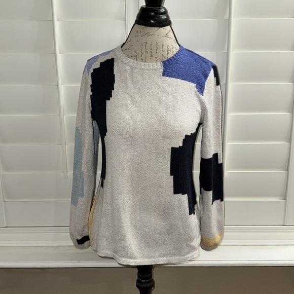 Nic+Zoe Easy Pieces Sweater Blue Multi - Picture 1 of 13